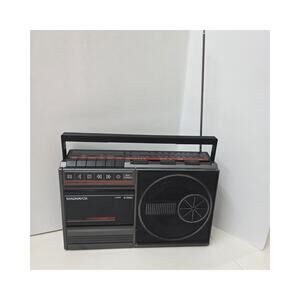 1987 Magnavox D7240 AM/FM Cassette Boombox Portable 2 Band Radio + Record TESTED